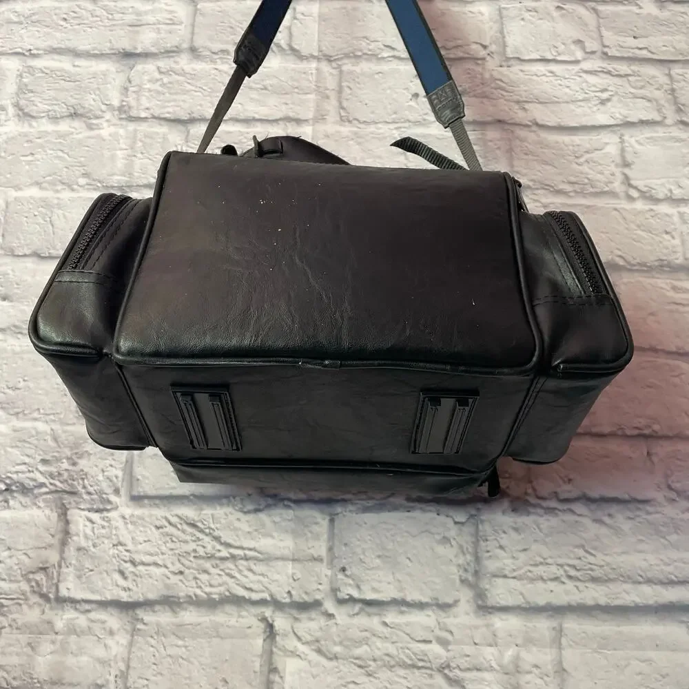Vintage Ambico Leather Camcorder Camera Shoulder Bag Sony Strap